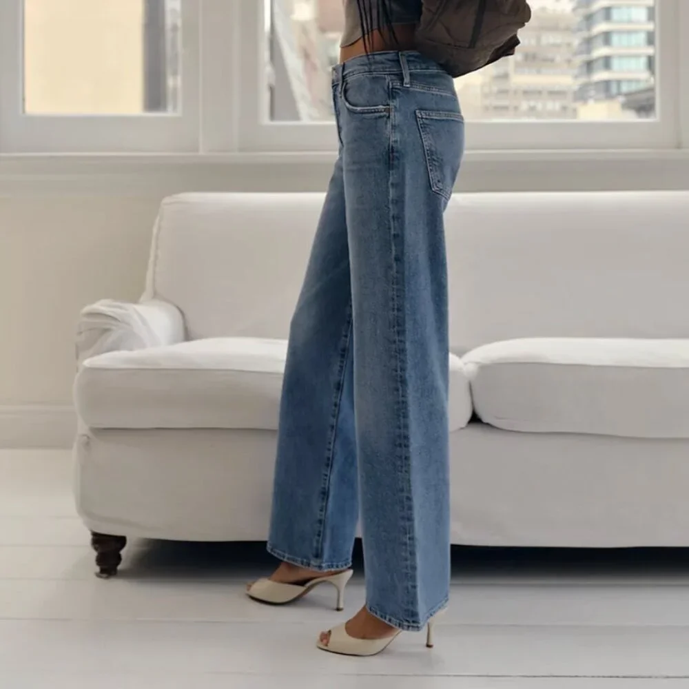 AGOLDE Harper Mid Rise Relaxed Straight Jeans in Flash Size 29 - Picture 2 of 12